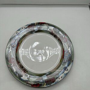 EUC Epoch Pioneer Bay Round Platter Chop Plate House Barn 13"